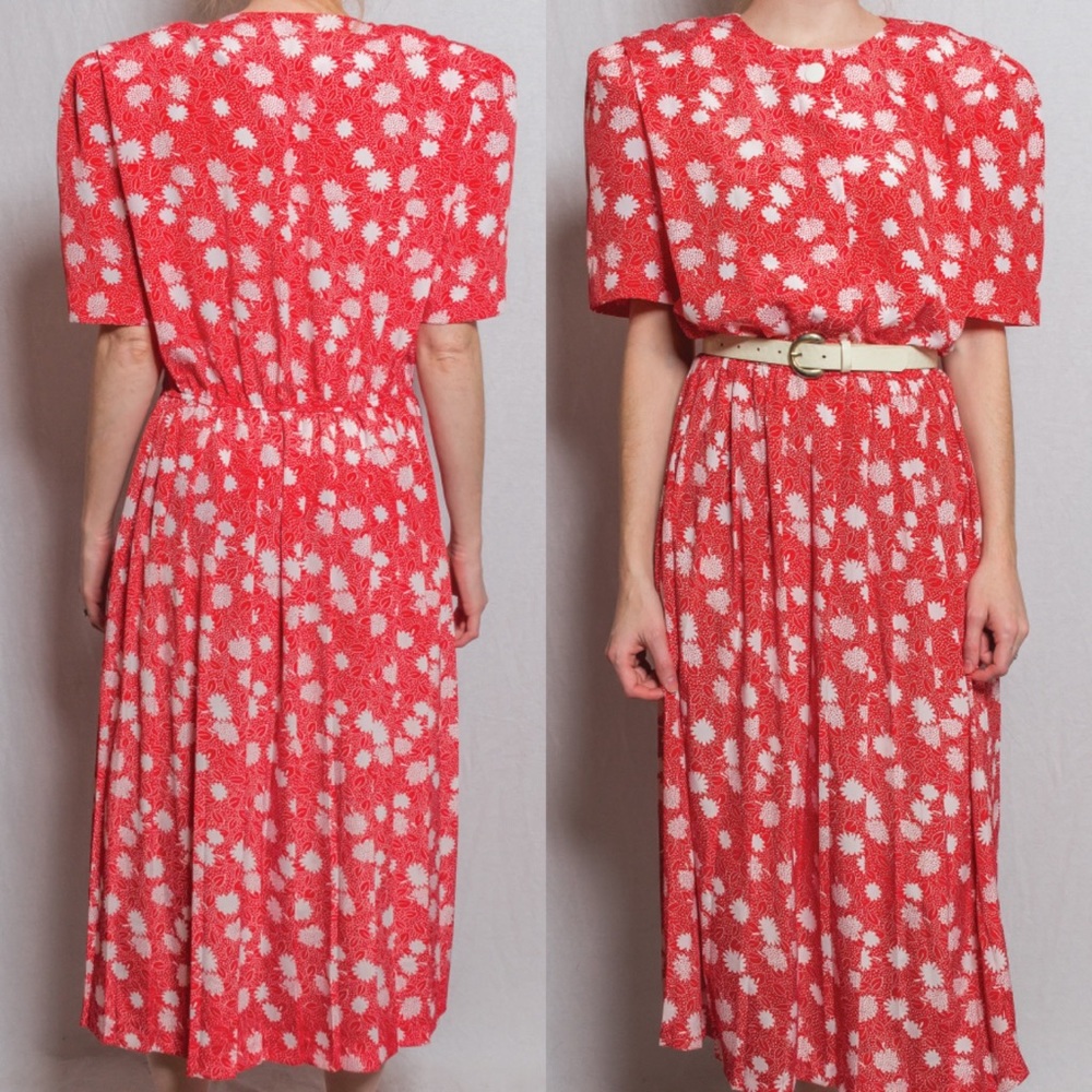 Vintage Floral Dress by Leslie Fay 80s-90s